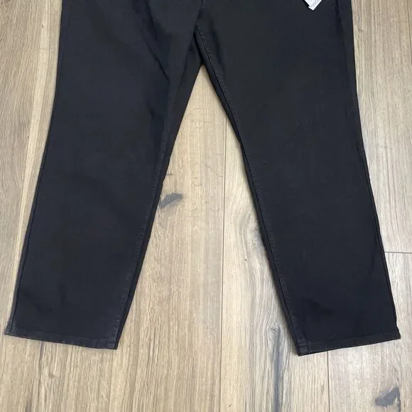 NEW Soft Surroundings 24W Ultimate Denim Straight Leg Jeans Black Wash Stretch - Picture 3 of 10